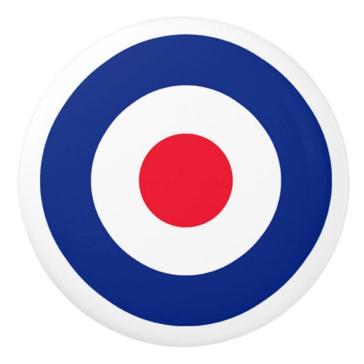 Mod Roundel Target Keramische Knop (Voorkant)