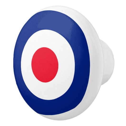 Mod Roundel Target Keramische Knop (Rechts)
