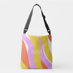 Mod Roze Oranje Goud Palm Springs Uniek  Crossbody Tas