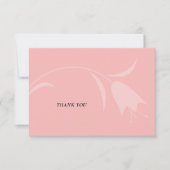 MOD ROZE TULP BRUILOFT BEDANKKAART (Voorkant)