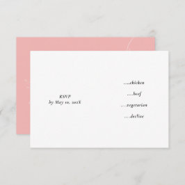 MOD ROZE TULP BRUILOFT RSVP KAARTJE