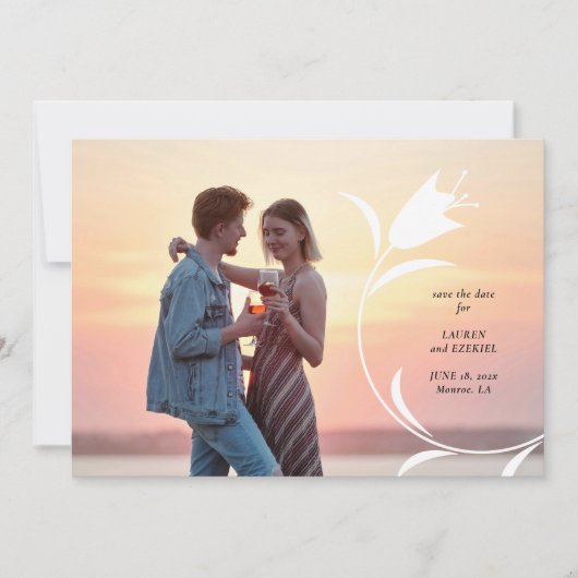 MOD ROZE TULP BRUILOFT SLA DE DATUM OP KAART (Voorkant)