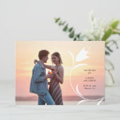 MOD ROZE TULP BRUILOFT SLA DE DATUM OP KAART (Staand voorkant)