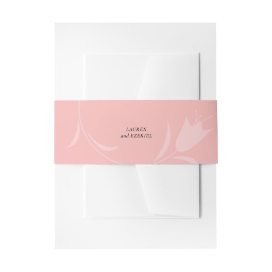 MOD ROZE TULP BRUILOFT UITNODIGINGEN WIKKEL (Voorkant Voorbeeld)