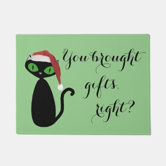 Mod Santa Cat Doormat Deurmat (Voorkant)