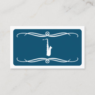 mod saxofone (kleur aanpasbaar) visitekaartje