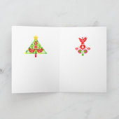Mod Scandi Kerst Vogel Kaart (Binnen)