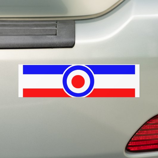 Mod Scooter-doel met strepen Bumpersticker (Op auto)
