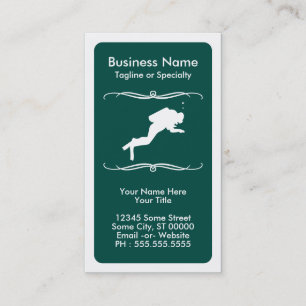 mod scuba duiken visitekaartje