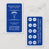 mod skydiver - troutekaart klantenkaartje (Voorkant / Achterkant)