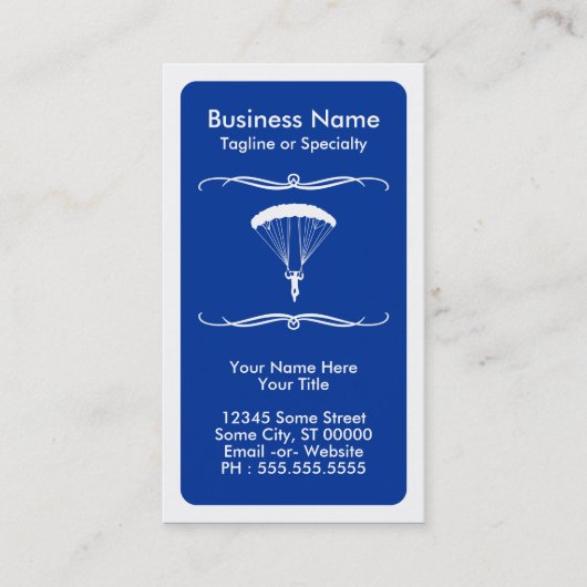 mod skydiver - troutekaart klantenkaartje (Voorkant)