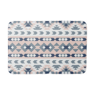 Mod Southwest Geometric Navy Blush Badmat