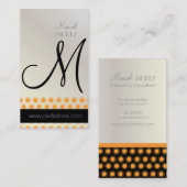 Mod Stars, cartes de visite monogrammes (Devant / Derrière)