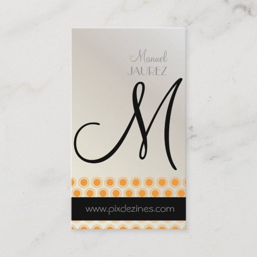 Mod Stars, cartes de visite monogrammes (Devant)