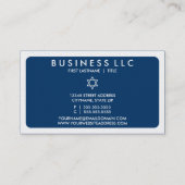 mod ster van david (kleur aanpasbaar) visitekaartje (Achterkant)