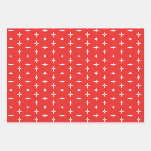 Mod sterren Kerstmis, Retro Mid-Century Modern Inpakpapier Vel (Voorkant 2)