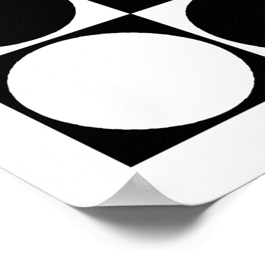 Mod Stippen Black & White Designer Afdrukken Poster (Hoek)