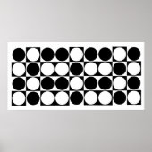 Mod Stippen Black & White Designer Afdrukken Poster (Voorkant)