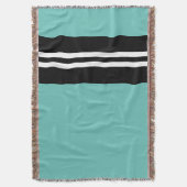 mod striped mint green deken (Voorkant Verticaal)