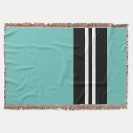 mod striped mint green deken