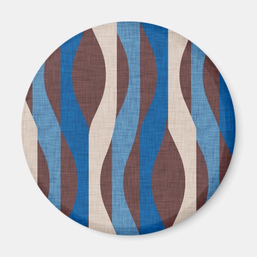 Mod Stripes Blue Magneet (Voorkant)