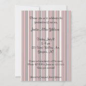 Mod Stripes Graduation Party nodigt rood en zwart  Kaart (Achterkant)
