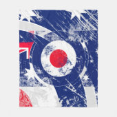 Mod Target Mods Australia Target Grunge Roundel Fleece Deken (Voorkant)
