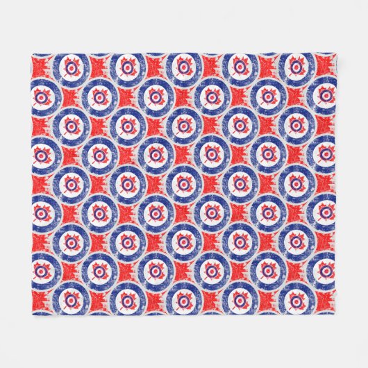 Mod Target Mods maple leaf Target Roundel Fleece Deken (Voorkant (Horizontaal))