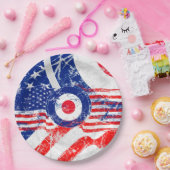 Mod Target Mods US Target Grunge Roundel Papieren Bordje (Feest)