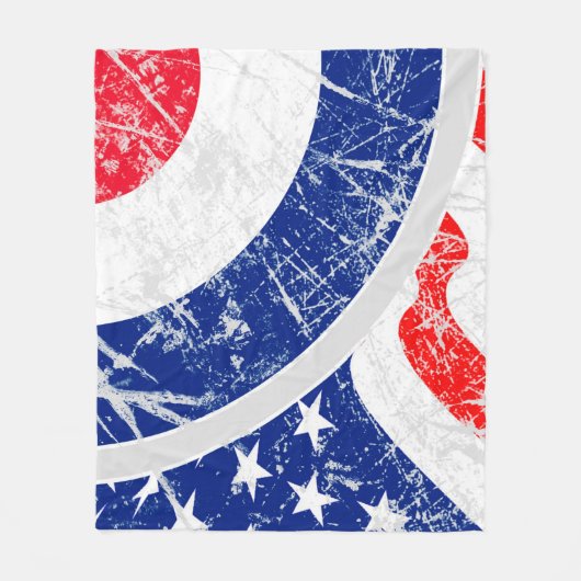 Mod Target Mods USA Target Grunge Roundel Fleece Deken (Voorkant)
