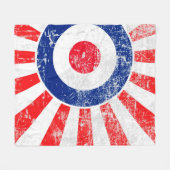 Mod Target Mods USA Target Grunge Roundel Fleece Deken (Voorkant (Horizontaal))