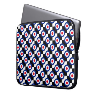 Mod Target Pattern Polka Dots Mode UK Laptop Sleeve