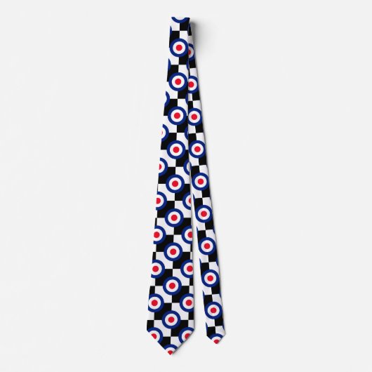 Mod Target Pattern Polka Dots Mode UK  Stropdas (Voorkant)