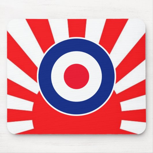 MOD Target Roundel op Sunburst Muismat (Voorkant)