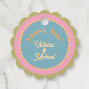 Mod Trouw Daisy Kleurrijk dank je Bedankjes Labels