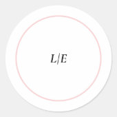 Mod Tulip Wedding Invitation Seal Ronde Sticker (Voorkant)