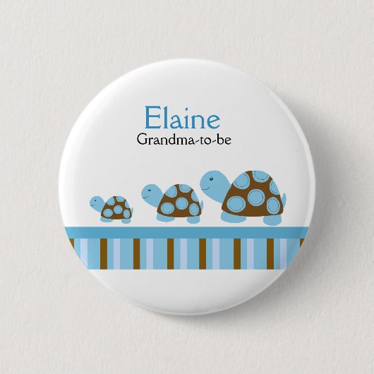 MOD TURTLESSEN NAAM TAG Personalized Button (Voorkant)