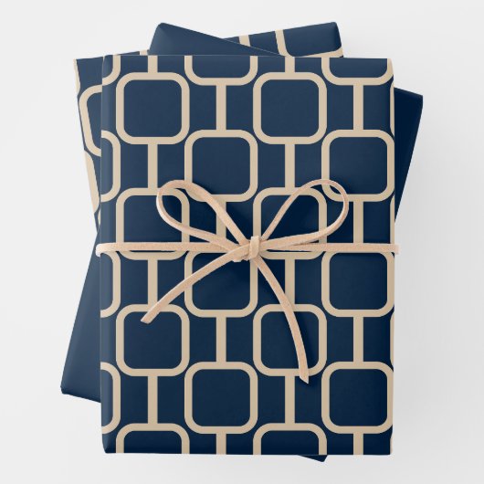 Mod verbindt het Geometrische Patroon Middeleeuwen Inpakpapier Vel (In situ)