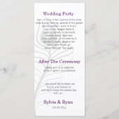 Mod violet, bleu turquoise paon programmes de mari (Dos)