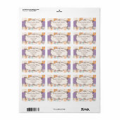 mod violet, étiquette d'adresse de retour (Feuille entière)