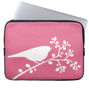Mod vogels en bessen {kies uw kleur} laptop sleeve