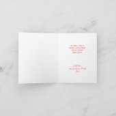 Mod Wavy Retro Groovy Kerst Rood Roze Vakantie Kaart (Binnen)