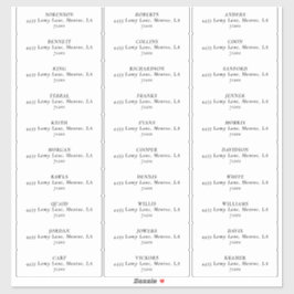 MOD YELLOW TULP BRUILOFT ADRESETIKETTEN STICKER