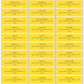 MOD YELLOW TULP BRUILOFT ADRESETIKETTEN STICKER (Voorkant)