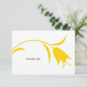 MOD YELLOW TULP WEDDING BEDANKKAART (Staand voorkant)