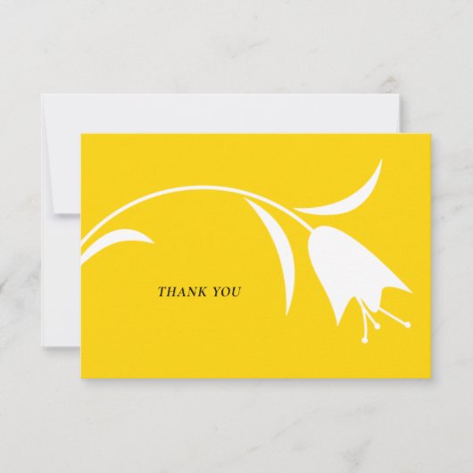 MOD YELLOW TULP WEDDING BEDANKKAART (Voorkant)