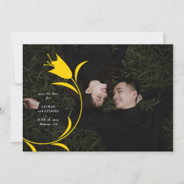 MOD YELLOW TULP WEDDING BEWAAR DE DATUM KAART