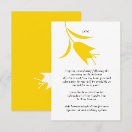 MOD YELLOW TULP WEDDING INFORMATIEKAARTJE