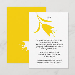 MOD YELLOW TULP WEDDING INFORMATIEKAARTJE