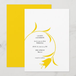 MOD YELLOW TULP WEDDING KAART